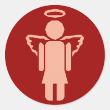 Symbol Engel weiblich angel female Runder Sticker