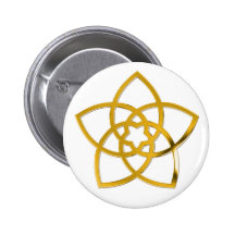Symbol-Venus-Blume/-GOLD Anstecknadelbuttons