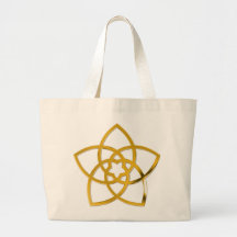 Symbol-Venus-Blume/-GOLD Einkaufstasche
