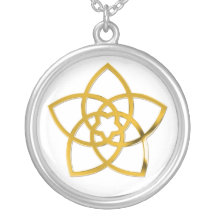 Symbol-Venus-Blume/-GOLD Personalisierte Halskette