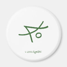 SymTell grünes liberales Symbol Kühlschrankmagnet