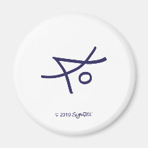 SymTell lila liberales Symbol Kühlschrankmagnet