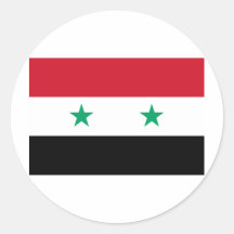 Syrien-Flagge Runde Aufkleber