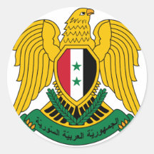 Syrien-Wappen Runde Aufkleber
