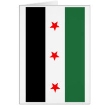 Syrische revolutionäre Flagge Grußkarte