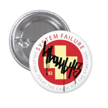 Systems-Kreuz - Rot Anstecknadelbutton