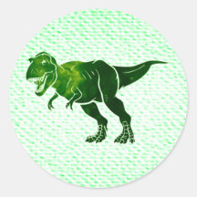 T-Rex auf strukturiertem Blick Runder Aufkleber