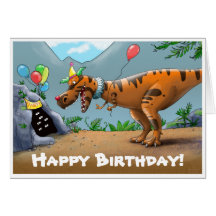 T-Rex Birtday Karte