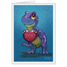 T-Rex Valentinsgruß Grußkarten