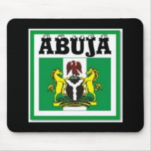 T-Shirt Karte NO1 Abuja, Nigerias und usw. Mousepads