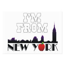 T-STÜCK bin ich von New York Visitenkartenvorlagen