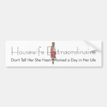 T-STÜCK Hausfrau Extraordinaire Auto Sticker