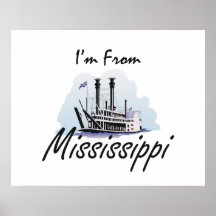 T-STÜCK komme ich aus Mississippi Plakatdrucke