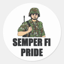 T-STÜCK Semper FI-Stolz Runder Aufkleber