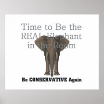 T-STÜCK wirklicher Elefant Plakatdruck