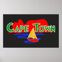 Tabellen-Gebirgsplakat-Druck Cape Towns Südafrika