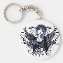 "Tabitha" gotischer Schutzengel Keychain Schlüsselband