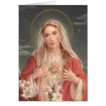 Tadelloses Herz von Mary Grußkarte