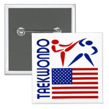 Taekwondo Vereinigte Staaten Anstecknadelbuttons
