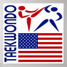 Taekwondo Vereinigte Staaten Posterdruck