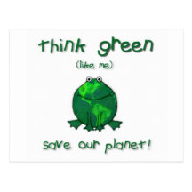 Tag der Erde-Klimafrosch Postkarte