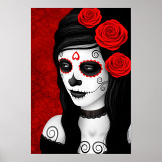 Tag des toten Mädchens mit Roten Rosen Poster