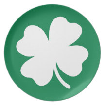Tag Irland Kleeblatt-St. Patricks Flacher Teller