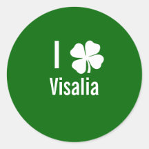 Tag Liebe I (Kleeblatt) Visalia St. Patricks Runde Sticker