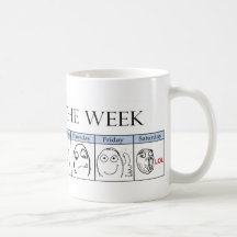Tage der Woche Memes Kaffee Haferl