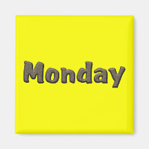 Tage der Woche - Montag Magnete
