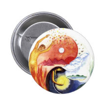 Taijitu, das Polarität veranschaulicht Button