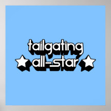 Tailgating All-Star- in irgendwelchen Team-Farben Plakate