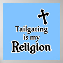 Tailgating ist meine Religion in allen möglichen T Poster