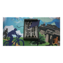 Taiwanesische Graffiti, Taipeh, Taiwan Bild Karte