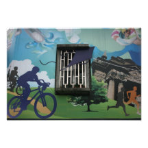 Taiwanesische Graffiti, Taipeh, Taiwan Foto