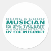 Talent des Musiker-3% Runde Sticker