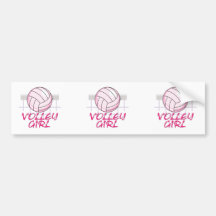 Talsalvemädchen-Volleyballentwurf Auto Sticker
