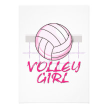 Talsalvemädchen-Volleyballentwurf Personalisierte Ankündigungskarten