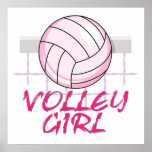 Talsalvemädchen-Volleyballentwurf Posterdrucke