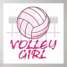 Talsalvemädchen-Volleyballentwurf Posterdrucke