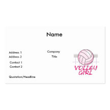 Talsalvemädchen-Volleyballentwurf Visitenkartenvorlage