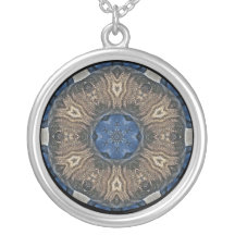 TAN und blaues Kaleidoskop Halskette