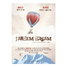 TandemLiebe-Traum-Hochzeit laden ein (Film-Art) Individuelle Einladungskarte