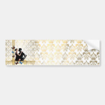 Tango auf weißem Damast Autosticker