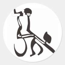 Tango mit hebräischen Buchstaben Runde Aufkleber
