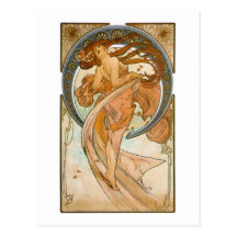 Tanz (1898), schöne Kunst Nouveau Alphonse Mucha Postkarten
