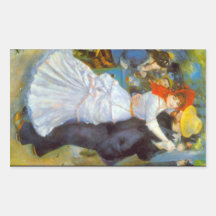 Tanz bei Bougival durch Pierre Renoir Rechteckige Sticker