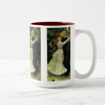 Tanz bei Bougival durch Renoir, Vintager Impressio Tee Haferl