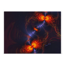 Tanz der Augen - Indigo-und Goldanblick Individuelle Ankündigung