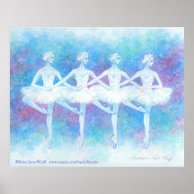 Tanz des Baby-Schwan-Kunst-Druckes Plakat